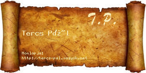 Tercs Pál névjegykártya